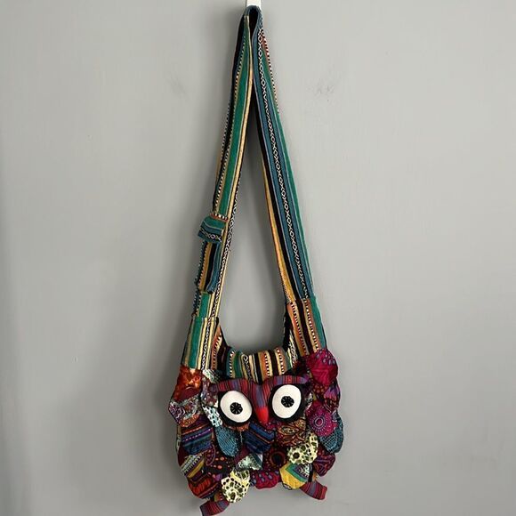 Bohemian boho Women’s multi colored Owl Purse - Picture 16 of 16